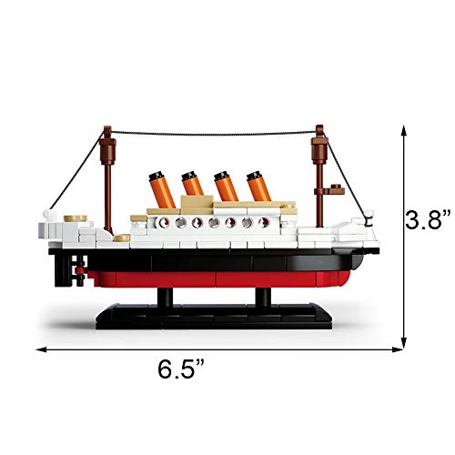 SuSenGo Titanic Maqueta Barco 194 Piezas para niños 6+ Años，Compatible con Lego