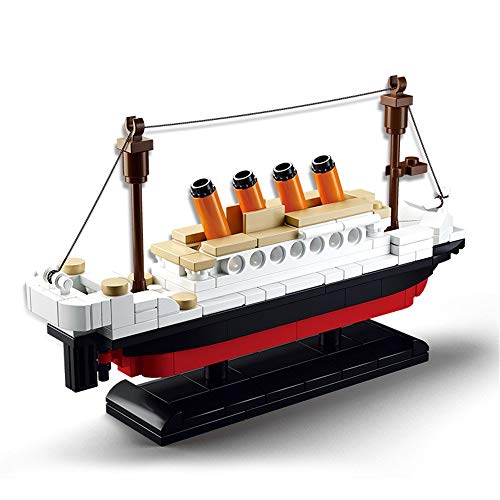 SuSenGo Titanic Maqueta Barco 194 Piezas para niños 6+ Años，Compatible con Lego