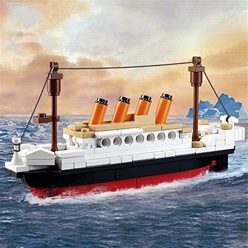 SuSenGo Titanic Maqueta Barco 194 Piezas para niños 6+ Años，Compatible con Lego