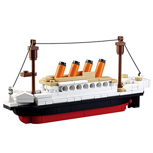 SuSenGo Titanic Maqueta Barco 194 Piezas para niños 6+ Años，Compatible con Lego