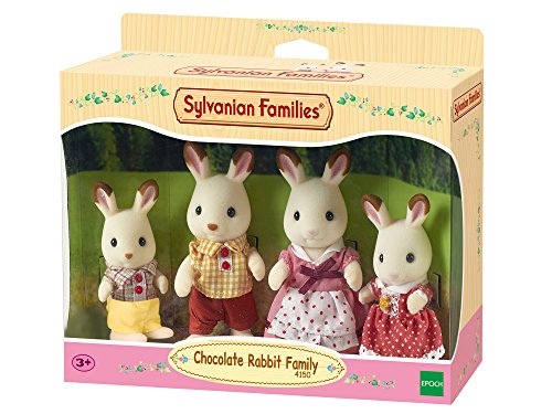 Sylvanian Families 4150 Familia Conejo Chocolate + 5532 Habitación De Los Trillizos