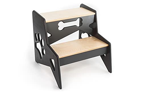 Taburete 2 peldaños de madera Silla de cocina para niños para niños Escalera pequeña Taburete para niños Taburete Cama de madera Taburete de cocina Ayudante de cocina