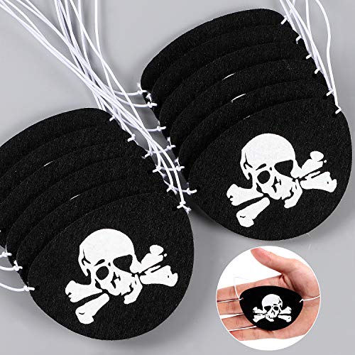 Tacobear 36piezas Pirata Niños Accesorios Sombrero Pirata Pañuelo Pirata Niño Parche Pirata Bigotes Postizos para Niño Pirata Fiesta Cumpleaños