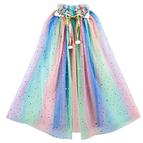 Tacobear Capa Princesa Niña Disfraz Princesa Vestido Halloween Navidad Carnaval Cosplay Cumpleaños Fiesta Princesa Disfraces Capa Vistoso para Niños