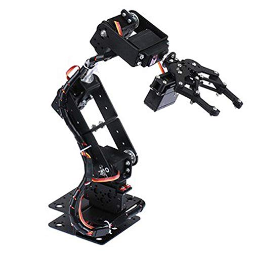 Taidda Brazo mecánico, Robot 6DOF Abrazadera de Brazo mecánico Kit de Garras Manipulador DOF Piezas de Robot Industrial para la enseñanza universitaria Producción IDY