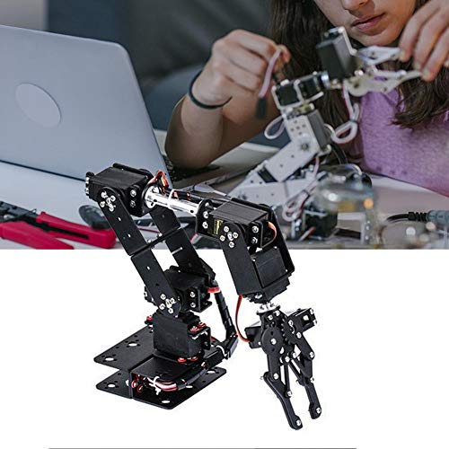 Taidda Brazo mecánico, Robot 6DOF Abrazadera de Brazo mecánico Kit de Garras Manipulador DOF Piezas de Robot Industrial para la enseñanza universitaria Producción IDY