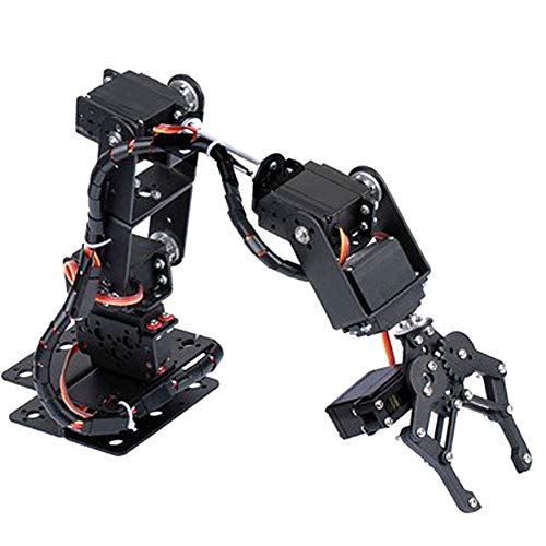 Taidda Brazo mecánico, Robot 6DOF Abrazadera de Brazo mecánico Kit de Garras Manipulador DOF Piezas de Robot Industrial para la enseñanza universitaria Producción IDY