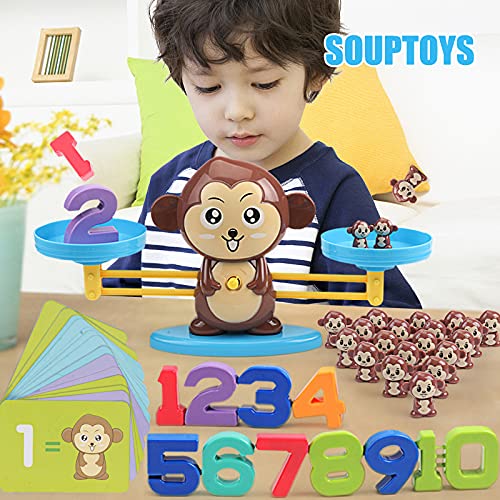 Taitan Monkey Balance Juego de matemáticas Interesante Educativo Niños Juguetes de Aprendizaje Regalo Creativo para Niño y Niña