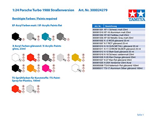 Tamiya 300024279 - Maqueta de Porsche Turbo de 1988 (Escala 1:24)