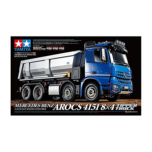 Tamiya 56366 1:14 MB Arocs 4151 Tipper 8x4-kit para Montar, RC, Control Remoto, camión, Juguete de construcción, modelismo, Tinkering, Color Azul