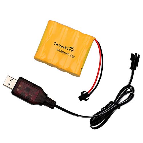 TangsFire 4.8V 700mAh AA Ni-CD Envases SM 2P Enchufe para Juguetes Power Bank + Charger