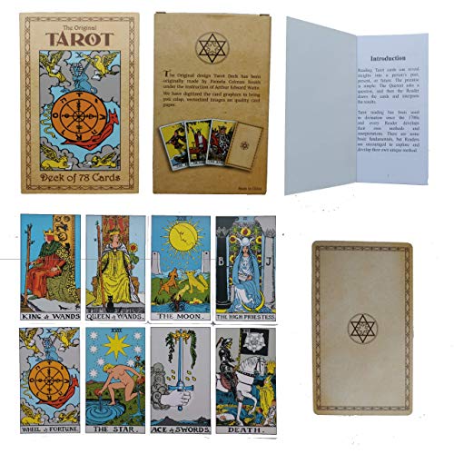 Tarot Cards - 78 unids/set - Original Smith-Waite Rider Centennial Deck con 100 páginas guía libro - Pamela Colman principiante o experimentado