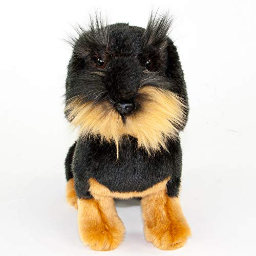 Teddys Rothenburg Peluche de perro salchicha sentado (28 cm), color negro y marrón