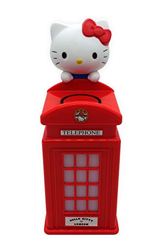 Teknofun- Hello Kitty London Cargador si Hilo para Smartphones, Color Rojo (811254)