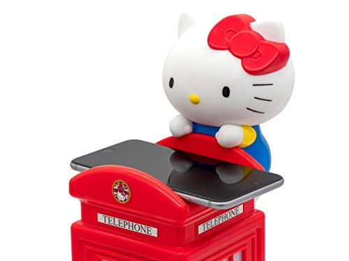 Teknofun- Hello Kitty London Cargador si Hilo para Smartphones, Color Rojo (811254)