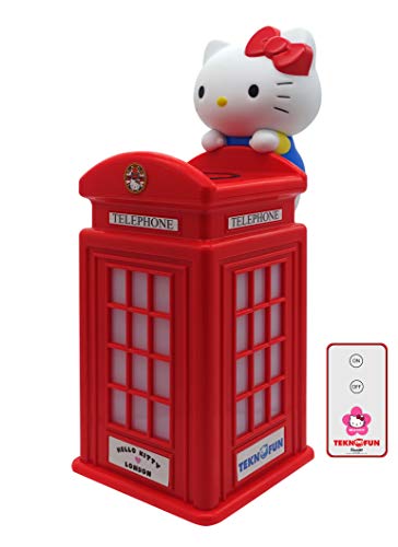 Teknofun- Hello Kitty London Cargador si Hilo para Smartphones, Color Rojo (811254)