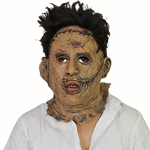 thematys® La Masacre de la Motosierra de Texas Máscara Thomas Leatherface Carnaval, Fiesta de Disfraces y Halloween - Disfraz para Adultos - látex, Unisex Talla única