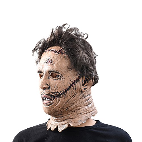 thematys® La Masacre de la Motosierra de Texas Máscara Thomas Leatherface Carnaval, Fiesta de Disfraces y Halloween - Disfraz para Adultos - látex, Unisex Talla única