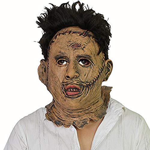 thematys® La Masacre de la Motosierra de Texas Máscara Thomas Leatherface Carnaval, Fiesta de Disfraces y Halloween - Disfraz para Adultos - látex, Unisex Talla única