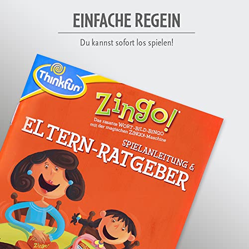 ThinkFun - 76351- Zingo. - El rápido Bingo de Palabras para niños a Partir de 4 años. Aprende Las primeras Palabras con Zingo.