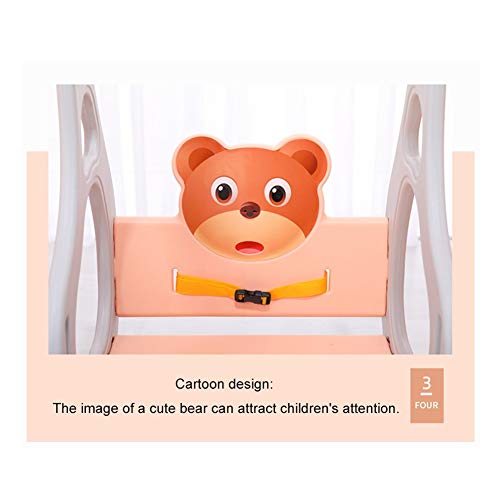 Tobogan Infantil Tobogan Niños Jardin Columpios Infantiles Exterior Tobogan 4 En 1 Set De Juego De Diapositivas La Forma Del Oso, Del Aro De Baloncesto, Fácil Subir Escaleras, Juguetes For Niños