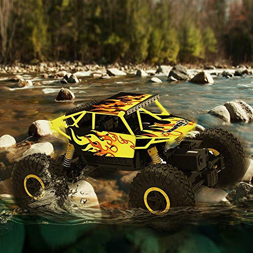 Top Race Coche de Control Remoto para Adultos y niños – RC Monster Truck Buggy con Alta Velocidad – Off Road Rock Crawler – Juguete eléctrico 4WD para vehículos de Carreras con tecnología