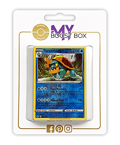 Torgamord (Drednaw) 61/202 Holo Reverse - Myboost X Epée et Bouclier 1 - Box de 10 Cartas Pokémon Francés