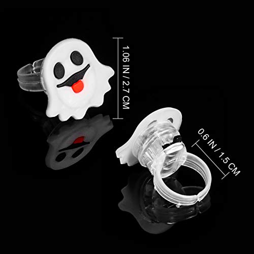 TOYANDONA 30 Piezas de Anillos de Luz Led, Fiesta de Halloween Favorece Anillos de Flash Led para Niños Y Adultos (Estilo Aleatorio)