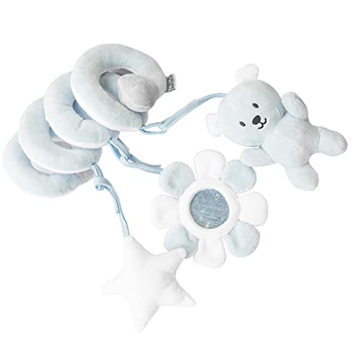 TOYANDONA Cochecito en Espiral de Juguete para Niños Cuna Cochecito de Elefante Colgante Actividad de Elefante Juguetes de Peluche en Espiral Asiento de Coche Cama de Animales de Peluche