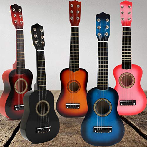 TOYANDONA Guitarra de 21 Pulgadas Instrumento Musical Guitarra Acústica Guitarra Clásica Española Guitarra de Madera para Niños