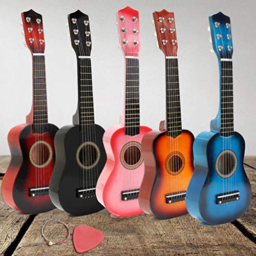 TOYANDONA Guitarra de 21 Pulgadas Instrumento Musical Guitarra Acústica Guitarra Clásica Española Guitarra de Madera para Niños