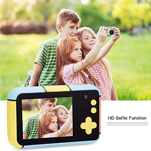 ToyZoom 24MP Cámara para niños 1080P HD Videocámara Cámara Selfie de Doble Lente con Tarjeta SD de 32GB, 2.4 Pulgadas, Regalo de cumpleaños