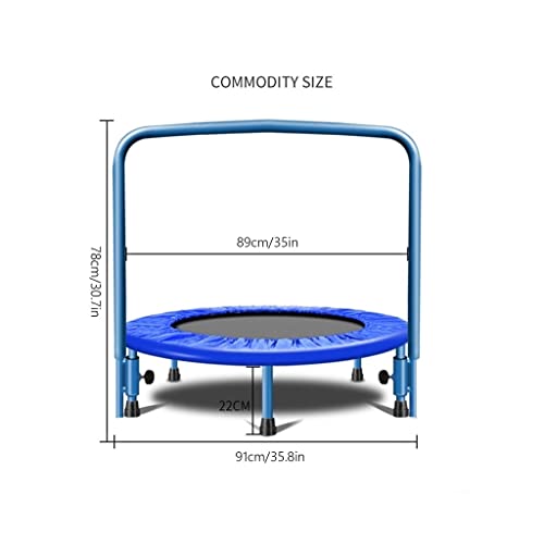 Trampolín Fitness 36 '' mini trampolín for los cabritos del niño con la manija y la cubierta de seguridad - al aire libre de interior pequeño trampolín for niños, saltar y jugar Trampolín Interior / E