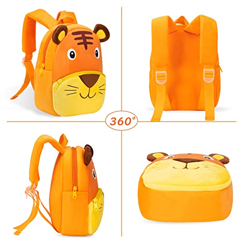 UBORSE Mochila Infantil Kindergarten Bolsas Escolares de Dibujos Animados Animales Suave Mochila de Felpa Pequeñas Mochila Guardería para 1-6 Años