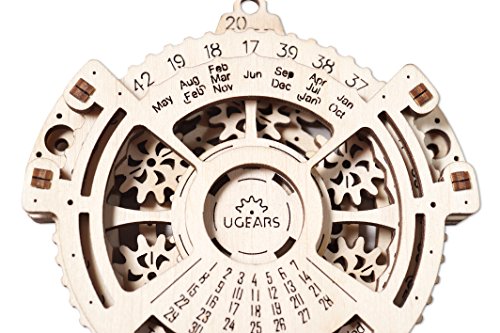 UGEARS Date Navigator - Set de Construcción de Madera - Calendario perpetuo - Puzzle 3D Bricolaje