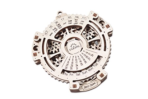 UGEARS Date Navigator - Set de Construcción de Madera - Calendario perpetuo - Puzzle 3D Bricolaje