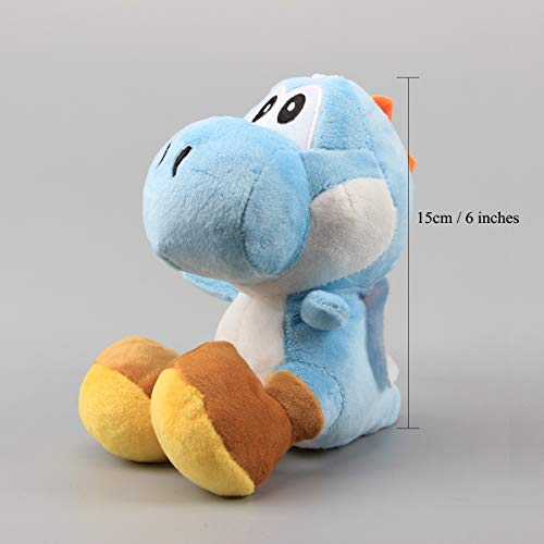 uiuoutoy Lightblue Yoshi Peluche Super Mario Bros Juguetes Muñeca Suave Regalo