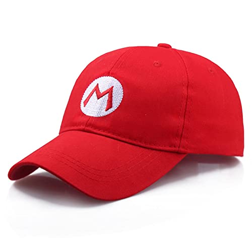 UKKD Gorra de Beisbol Anime Super Mario Hat Cap Luigi Bros Cosplay Disfraz De Béisbol Halloween Carnaval Partido Disfraces Prop Región Niños Adulto Venta Al por Mayor