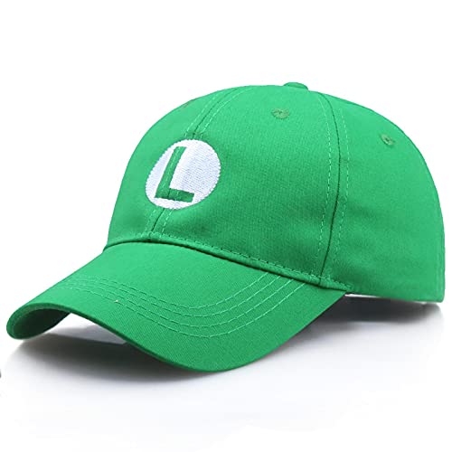 UKKD Gorra de Beisbol Anime Super Mario Hat Cap Luigi Bros Cosplay Disfraz De Béisbol Halloween Carnaval Partido Disfraces Prop Región Niños Adulto Venta Al por Mayor