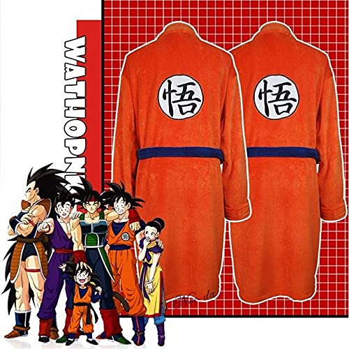 UKKO Mantas para Sofa Adulto Albornoz Cosplay Hijo Goku Traje Hombre Mujeres Baño Traje De Dormir Ropa De Felpa Rombo Mujer Hombres Pijamas Caricatura-A,Kids 130