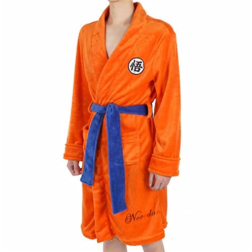 UKKO Mantas para Sofa Adulto Albornoz Cosplay Hijo Goku Traje Hombre Mujeres Baño Traje De Dormir Ropa De Felpa Rombo Mujer Hombres Pijamas Caricatura-A,Kids 130