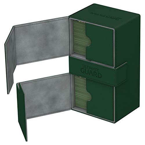 Ultimate Guard Twin Flip´n´Tray Deck Case 200+ Caja de Cartas Tamaño Estándar XenoSkin Verde