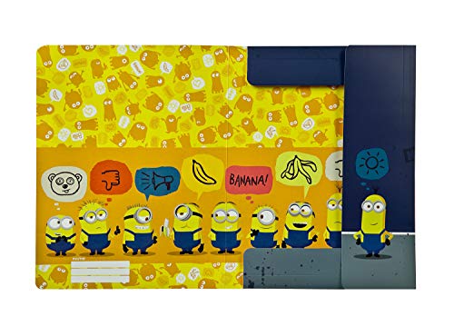 Undercover- Carpeta A4 con Gomas en Las Esquinas, diseño de Minions, Aprox. 32 x 25 x 0,5 cm, para Uso en casa, Oficina, Escuela y guardería, para Aficionados y dibujantes (MNIO0300)