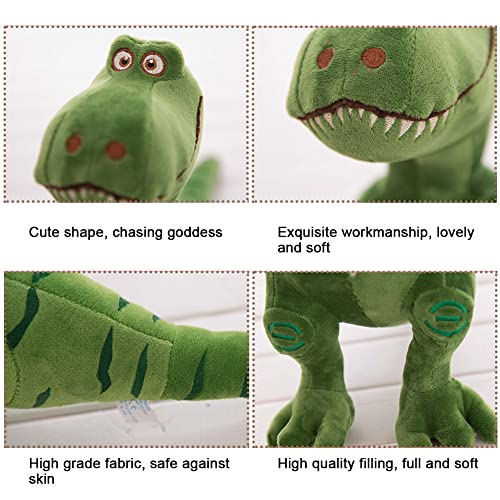 Uposao Peluche de dinosaurio grande, 60 cm, juguete de peluche con simulación de tiranosaurio de peluche, juguete suave de peluche, regalo para bebés, niños, niños, color verde