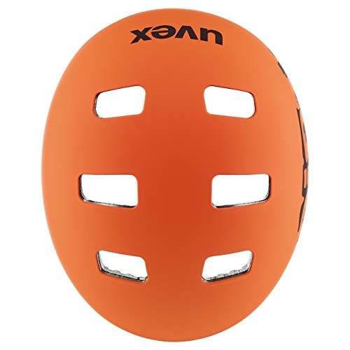 uvex Casco de Bicicleta Unisex Juvenil de 3 CC, Color Naranja Mate, 55-58 cm