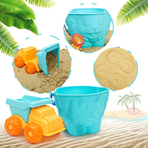 Vanplay Juguetes de Playa Juegos Playa Niños, Regadera Niños, Molde de Arena, Juguetes de Baño para Bebé Niños, 10 Piezas