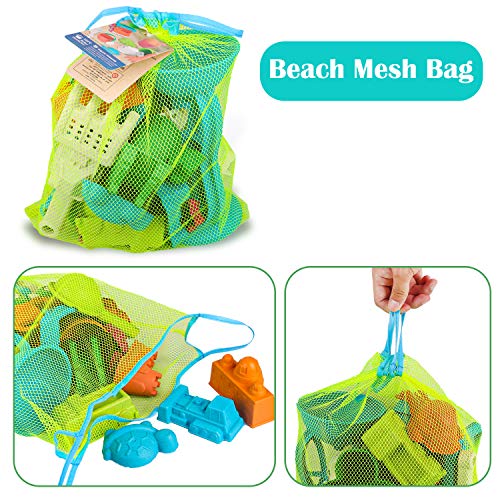 Vanplay Juguetes de Playa para Niños 19 Piezas Material de Paja de Trigo con Bolsa de Malla Juegos de Playa