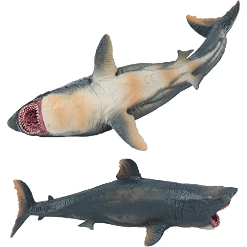 Veloraa Figurita de Animal, Juguetes Educativos de Plástico, Juguetes Duraderos de Tiburón, Animal Medel, Regalo de Cumpleaños para Niños Pequeños para Que los Niños Jueguen(XD-1 Shark-Hollow)