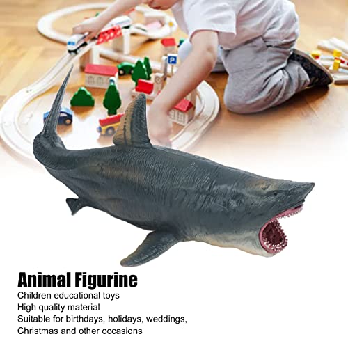 Veloraa Figurita de Animal, Juguetes Educativos de Plástico, Juguetes Duraderos de Tiburón, Animal Medel, Regalo de Cumpleaños para Niños Pequeños para Que los Niños Jueguen(XD-1 Shark-Hollow)