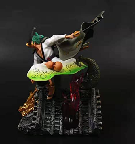 VFFREGE V Techo campestre Roronoa Zoro Wano Figuras De Figuras De Anime DecoracióN/Adornos Coleccionables/Modelo De Regalo Pintado En Caja/ColeccióN De Pasatiempos De Anime PVC